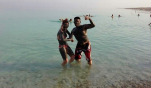 Caked in Dead Sea Mineral Mud