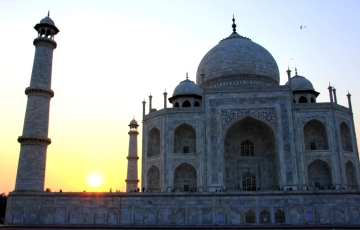 The Majestic Taj Mahal at Sunset