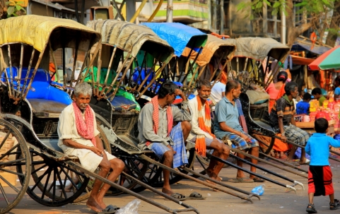 Rickshaw Drivers awaiting customers