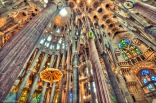 Interior of La Sagrada Familia (not my photo)