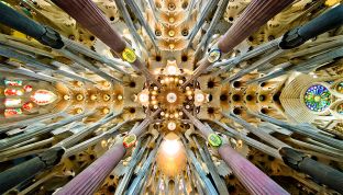 Interior of La Sagrada Familia (not my photo)
