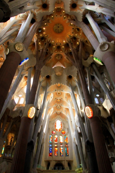 Interior of La Sagrada Familia (my photo)