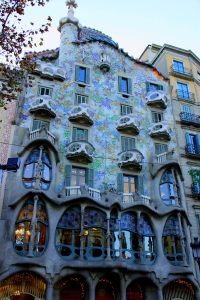 Casa Batllo, by Antoni Gaudi in Barcelona, Spain