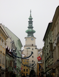 Central Street of Bratislava & St. Mark's Gate/Tower