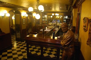 Cafe Iruna - and their memorialized Hemingway in Bronze