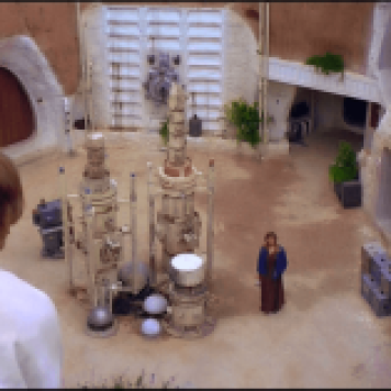 Main View of the Lars' Homestead (Star Wars: Episode IV - A New Hope. 1977)